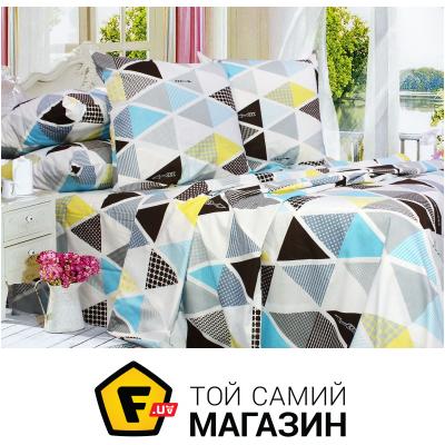 

Еней-Плюс Простынь R0097 (145х214), цвет: белый, черный, голубой, желтый