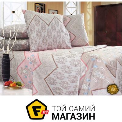 

Еней-Плюс Простынь на резинке T0513 (160х200), цвет: розовый, бежевый