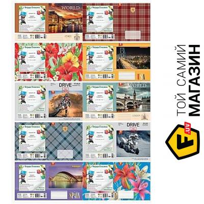 Тетрада Тетрадь 60 л. клеточка Mix 60KLux2 10 видов (10шт в упаковке) (ТЕ11681)