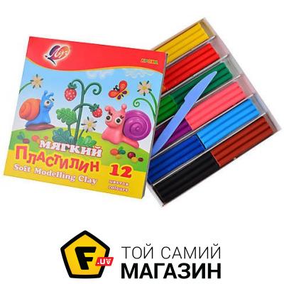 

ЛУЧ Пластилин мягкий 12 цветов "Кроха" 198 г, со стеком (540340)