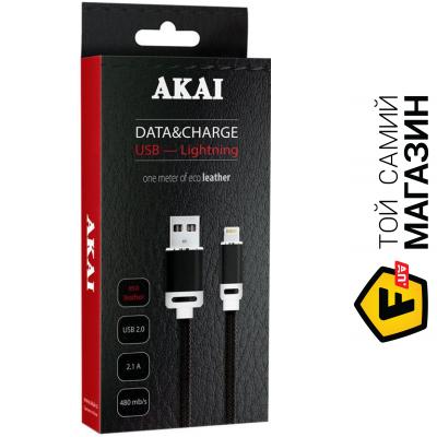 

Akai USB-Apple Lightning 1м, черный (CE-606B)