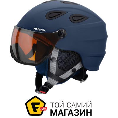 

Горнолыжный шлем Alpina Grap Visor HM 57-61, blue/navy (A9093-82)