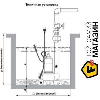 

Фекальный насос Aquatica 773332 1.3кВт (V1300DF)