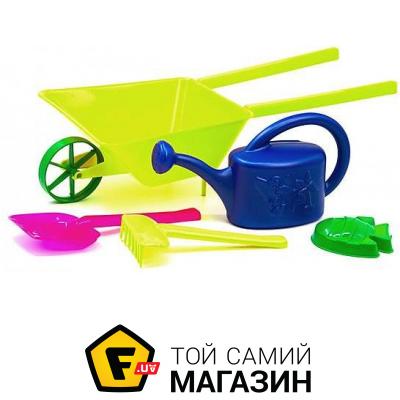 

Bamsic Тачка с лейкой и песочным набором салатовая (010/1)
