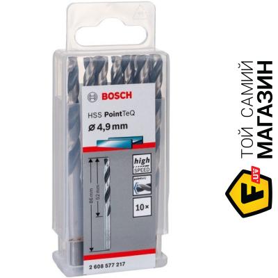 

Сверло по металлу Bosch HSS PointTeQ 4.9мм, 10шт. (2608577217)