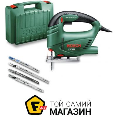 

Лобзик Bosch PST 670 + кейс + 4 пильных полотна (06033A0722)