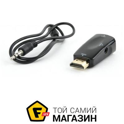 

Cablexpert Адаптер Cablexpert (AB-HDMI-VGA-02) HDMI-VGA/3.5 мм, черный