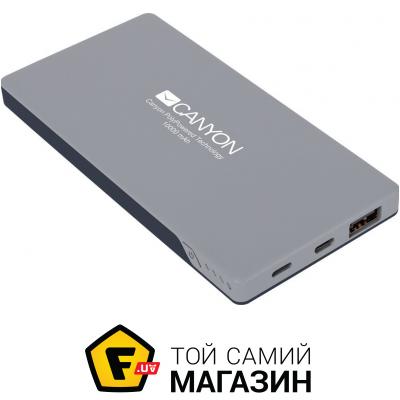 

Повербанк Canyon 10000мАч, Grey (CNS-TPBP10DG)