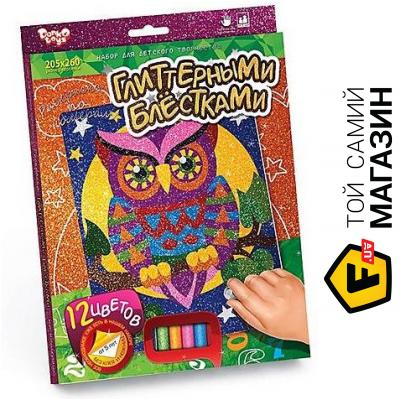 Danko Toys Раскраска Совы глиттером (РГН-02-03)