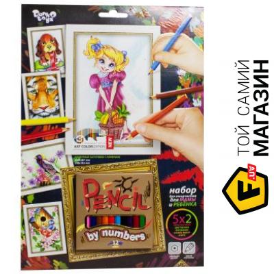 

Danko Toys Картина по номерам Dankotoys Pencil by numbers Девочка (TOY-56126)