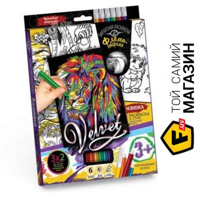 Danko Toys Бархатная раскраска фломастерами Dankotoys VELVET (TOY-28855)