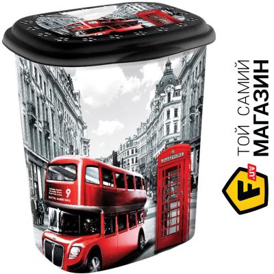 

Корзина для белья Elif Plastik Принт 38.5x45x53см, лондон (339-9)
