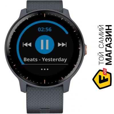 

Garmin Vivoactive 3 Music Granite Blue with Rose Gold Hardware (010-01985-32)