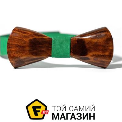 

Бабочка Gofin Деревянная Галстук Бабочка Gofin wood Объемная С Зеленой Тканью GBDH-8042