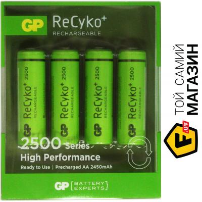 

GP Аккумуляторы GP Batteries AA (R6) 2500mAh NiMh ReCyko+ 1.2V 4 шт (GP250AAHCE-2GBE4)