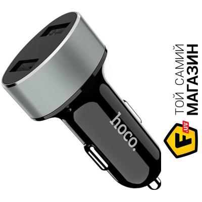 

Зарядка Hoco Адаптер автомобильный 2USB Z26 Display 2.1A Black/Grey 00000078707