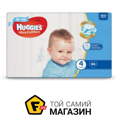 

Подгузники Huggies Ультра Комфорт для мальчиков 4 (8-14кг), 66шт.