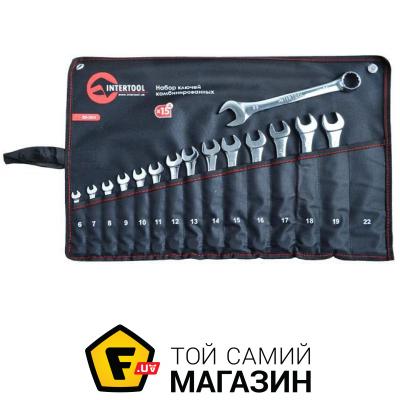 

Набор ключей Intertool Набор комбинированных ключей 6-22мм, 15шт. (XT-1514)