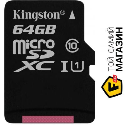 

Карта памяти Kingston microSDXC 64GB Class 10 UHS-I Canvas Select без адаптера (SDCS/64GBSP)