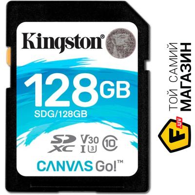 

Карта памяти Kingston SDXC 128GB Class 10 UHS-I U3 V30 Canvas Go (SDG/128GB)