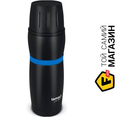 

Термос Lamart Cup 0.48л, черный/синий (LT4053)