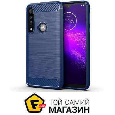 

Чехол Lenuo Чехол Carbon Fiber для Motorola One Macro Синий (201650)