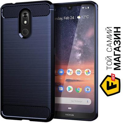 

Чехол Lenuo Накладка Carbon Fiber для Nokia 3.2 Синий (201467)