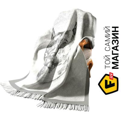 

Плед Love You Собака 140x200см, белый/серый (4089)