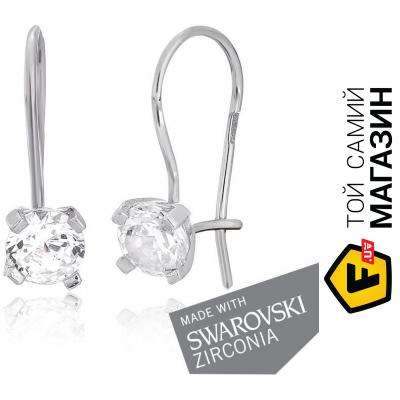 

Серьги Mazzarini Jewelry Серебряные серьги MAZZARINI JEWELRY с цирконием SWAROVSKI ZIRCONIA Белый (С2С/196)