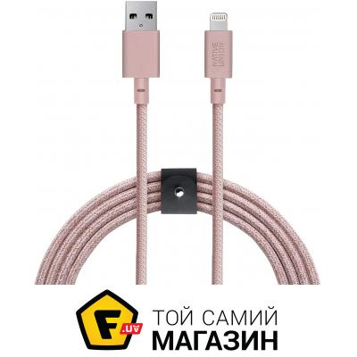 

Кабель Native Union Belt Cable Lightning Rose, 3м (BELT-KV-L-ROSE-3)