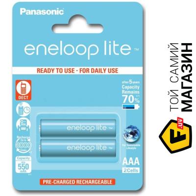 

Аккумулятор Panasonic Eneloop Lite AAA 550мАч Ni-MH, 2шт. (BK-4LCCE/2BE)