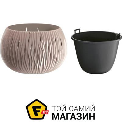 

Prosperplast Горшок пластиковый Sandy Bowl 2 в 1 круглый 9 л мокко (23148-7529)