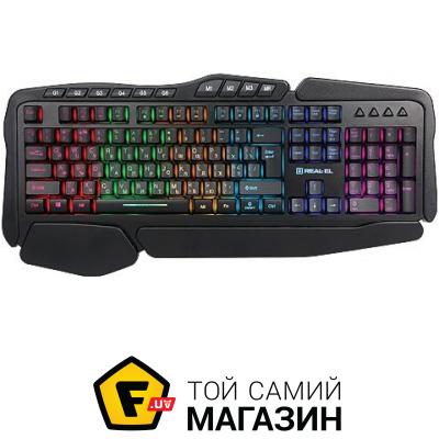 

Клавиатура Real-El 8900 Gaming RGB Macro USB Black