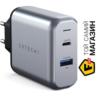 

Зарядка Satechi 30W Dual-Port Wall Charger Space Gray (ST-MCCAM-EU)