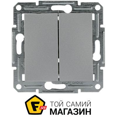 

Schneider Electric Выключатель двухклавишный Asfora самозажимные контакты без подсветки 10 А 220В IP20 алюминий