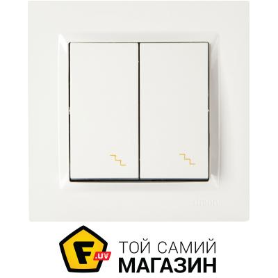 

Simon Connect Выключатель проходной двухклавишный 10 без подсветки 10 А 250В белый CW6/2.01/11