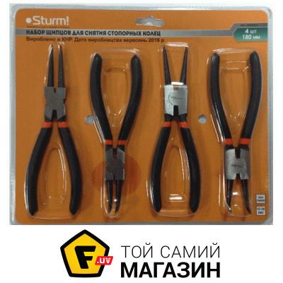 

Щипцы для стопорных колец Sturm! 10200101 180мм, 4пр.