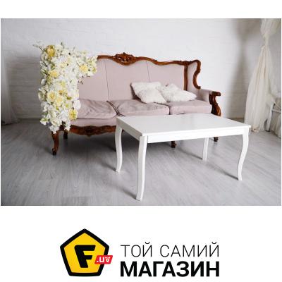 

Стол для дома Tavol Журнальный стол Рист 90смх50смх44см с фигурными деревянными ножками Белый