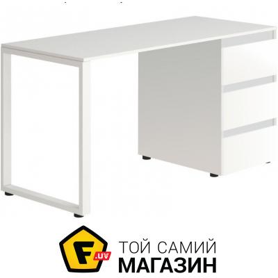 

Стол Tavol Стол Loft КС 8.1 со стационарной тумбой металл опоры черные 120смх60смх75см ДСП Белый