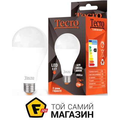 

Светодиодная лампа Tecro TL-A80-20W-4K-E27