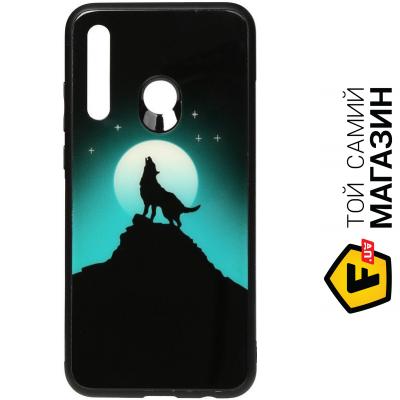 

Чехол Toto Night Light Print Glass Case для Huawei P Smart+ 2019 Howling Wolf