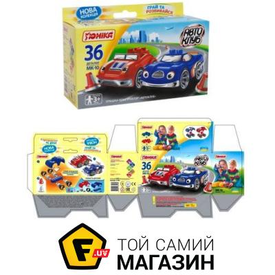 

Конструктор Unika Конструктор машинки Автоклуб: М-10 36 деталей 1184 (54121)