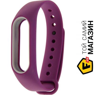 

Uwatch Ремешок UWatch Double Color Replacement Silicone Band для Xiaomi Mi Band 2 Purple/White Line (77209)