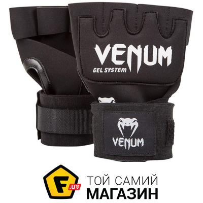 

Бинты-перчатки Venum Kontact Gel Glove Wraps один размер, черный/белый (0181)