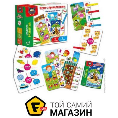 

Настольная игра Vladi Toys Игра с прищепками «Маленький логик» (VT5303-03VT5303-11)