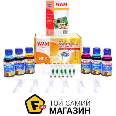 

Заправочный набор WWM Epson Stylus Photo P50/PX660/PX720WD/PX730WD B/C/M/Y/LC/LM, 6x100г (RC.T080)